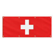 Drapeau suisse armoiries en polyester résistant intempéries