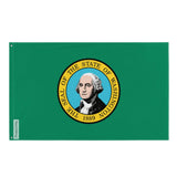 Drapeau état de washington polyester résistant œillets gauche