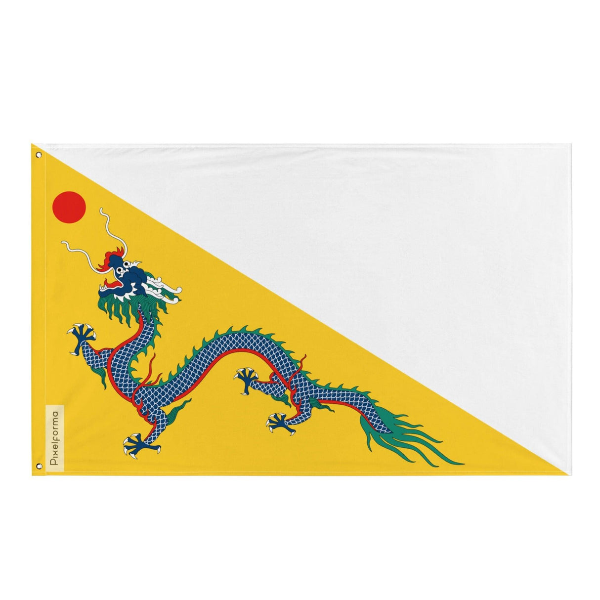 Drapeau Etendard de la Dynastie Qing 1862 – 1890 en plusieurs tailles 100 % polyester Imprimer avec Double ourlet - Pixelforma