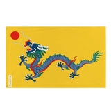 Drapeau étendard dynastie qing polyester œillets gauche