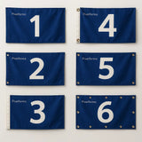 Drapeau étendard dynastie qing polyester œillets à gauche