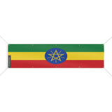 Drapeau éthiopie polyester résistant usage extérieur durable
