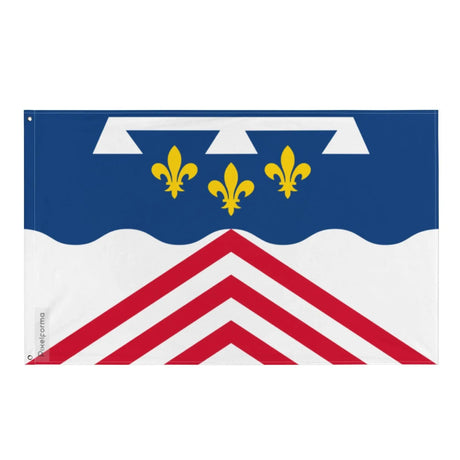 Drapeau eure-et-loir polyester résistant double ourlet