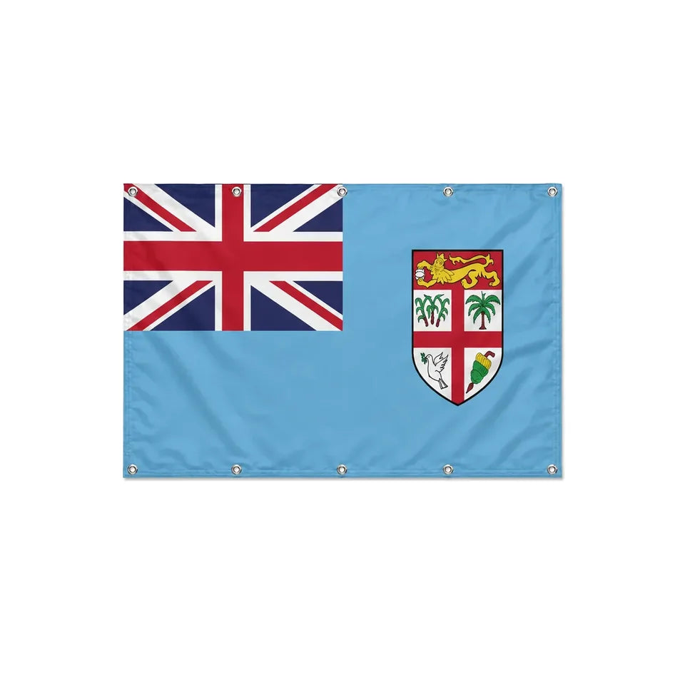 Drapeau des Fidji format S en polyester avec dix œillets