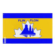 Drapeau flin flon polyester résistant œillets à gauche