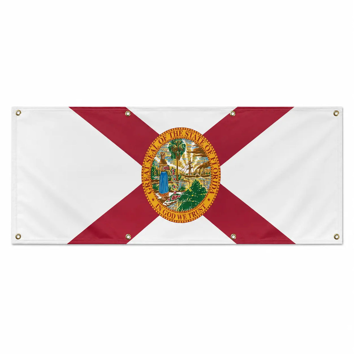 Drapeau floride polyester résistant aux intempéries œillets