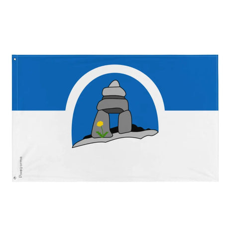 Drapeau franco-nunavois plusieurs tailles en polyester - pixelforma