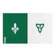 Drapeau franco-ontarien polyester résistant œillets à gauche