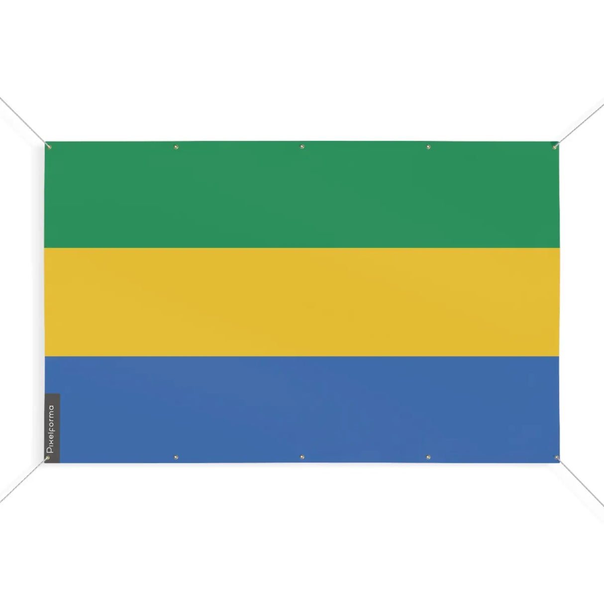 Drapeau gabon 10 oeillets en plusieurs tailles (s) - pixelforma