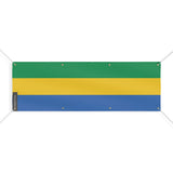 Drapeau gabon polyester résistant usage extérieur longue durée