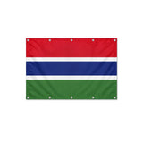 Drapeau de la Gambie format S en polyester avec dix œillets