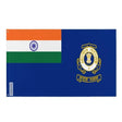 Drapeau garde côtière inde polyester avec œillets à gauche