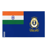 Drapeau garde côtière inde polyester avec œillets à gauche