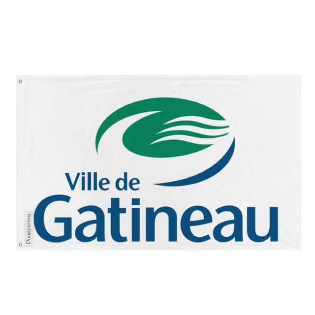 Drapeau Gatineau en plusieurs tailles 100 % polyester Imprimer avec Double ourlet - Pixelforma