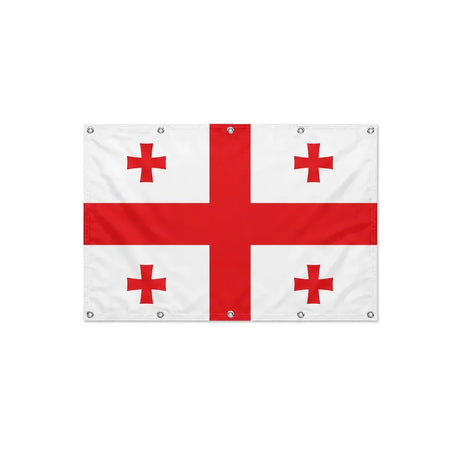 Drapeau de la Géorgie format S en polyester avec dix œillets