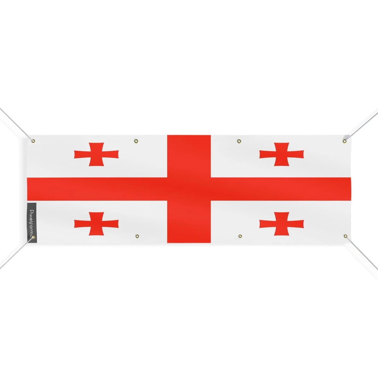 Drapeau géorgie en polyester résistant à l’usage extérieur