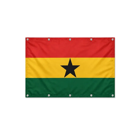 Drapeau du Ghana format S en polyester avec dix œillets