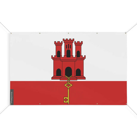 Drapeau gibraltar 10 oeillets en plusieurs tailles (s) - pixelforma