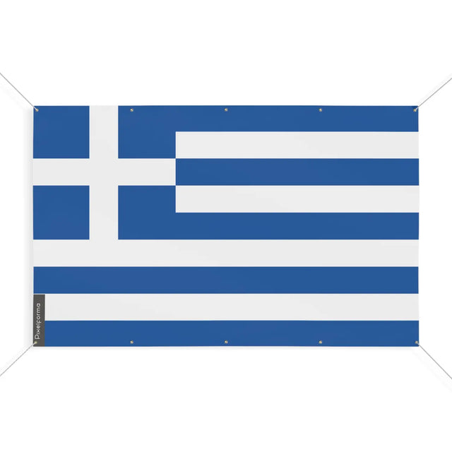 Drapeau grèce 10 oeillets en plusieurs tailles (s) - pixelforma