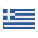 Drapeau grèce en polyester résistant à œillets