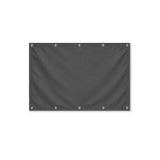Drapeau Gris Noir format S en polyester avec dix œillets