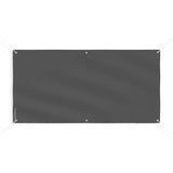Drapeau gris noir résistant en polyester pour extérieur
