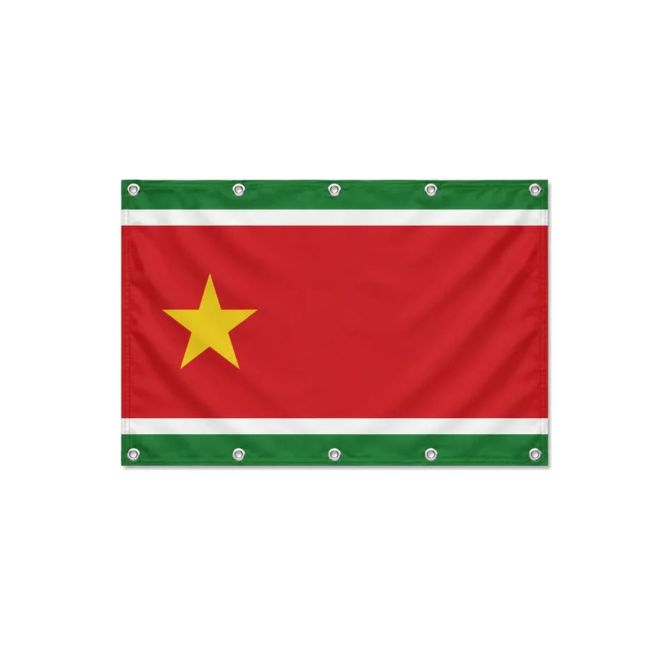 Drapeau de la Guadeloupe format S en polyester avec dix œillets