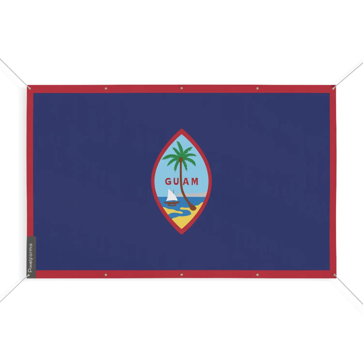 Drapeau guam 10 oeillets en plusieurs tailles (s) - pixelforma