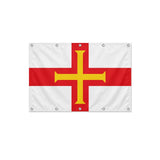 Drapeau de Guernesey format S en polyester avec dix œillets