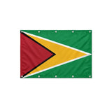 Drapeau du Guyana format S en polyester avec dix œillets