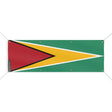 Drapeau guyana polyester résistant œillets usage extérieur