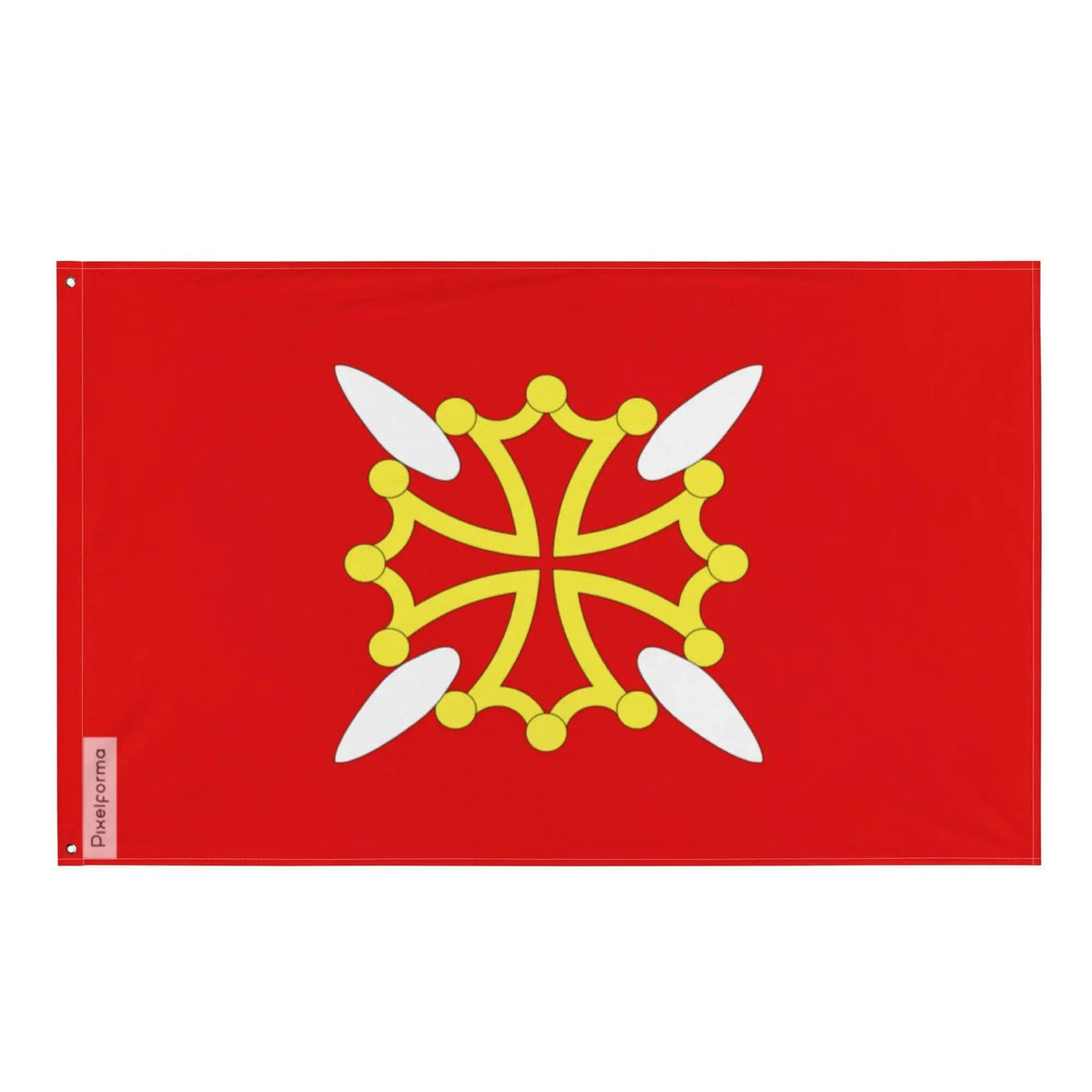 Drapeau haute-garonne polyester résistant double ourlet