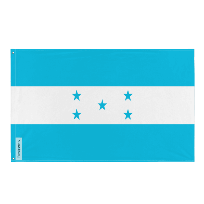 Drapeau Honduras officiel en plusieurs tailles 100 % polyester Imprimer avec Double ourlet - Pixelforma