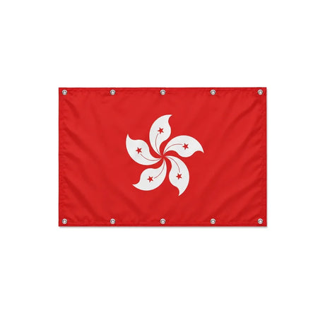 Drapeau de Hong Kong format S en polyester avec dix œillets