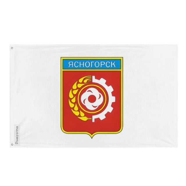 Drapeau Iasnogorsk en plusieurs tailles 100 % polyester Imprimer avec Double ourlet - Pixelforma