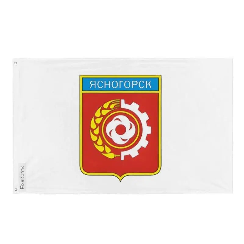 Drapeau Iasnogorsk en plusieurs tailles 100 % polyester Imprimer avec Double ourlet - Pixelforma 