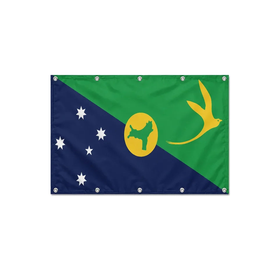 Drapeau Île Christmas format S en polyester avec dix œillets