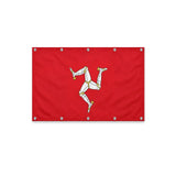 Drapeau Île de Man format S en polyester avec dix œillets