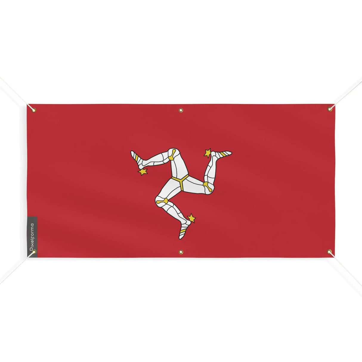 Drapeau île de man polyester résistant six œillets