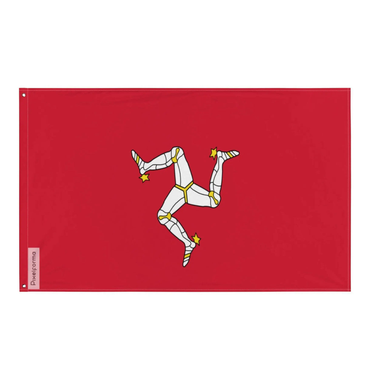 Drapeau île man polyester résistant avec œillets à gauche