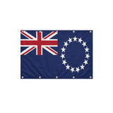 Drapeau Îles Cook format S en polyester avec dix œillets