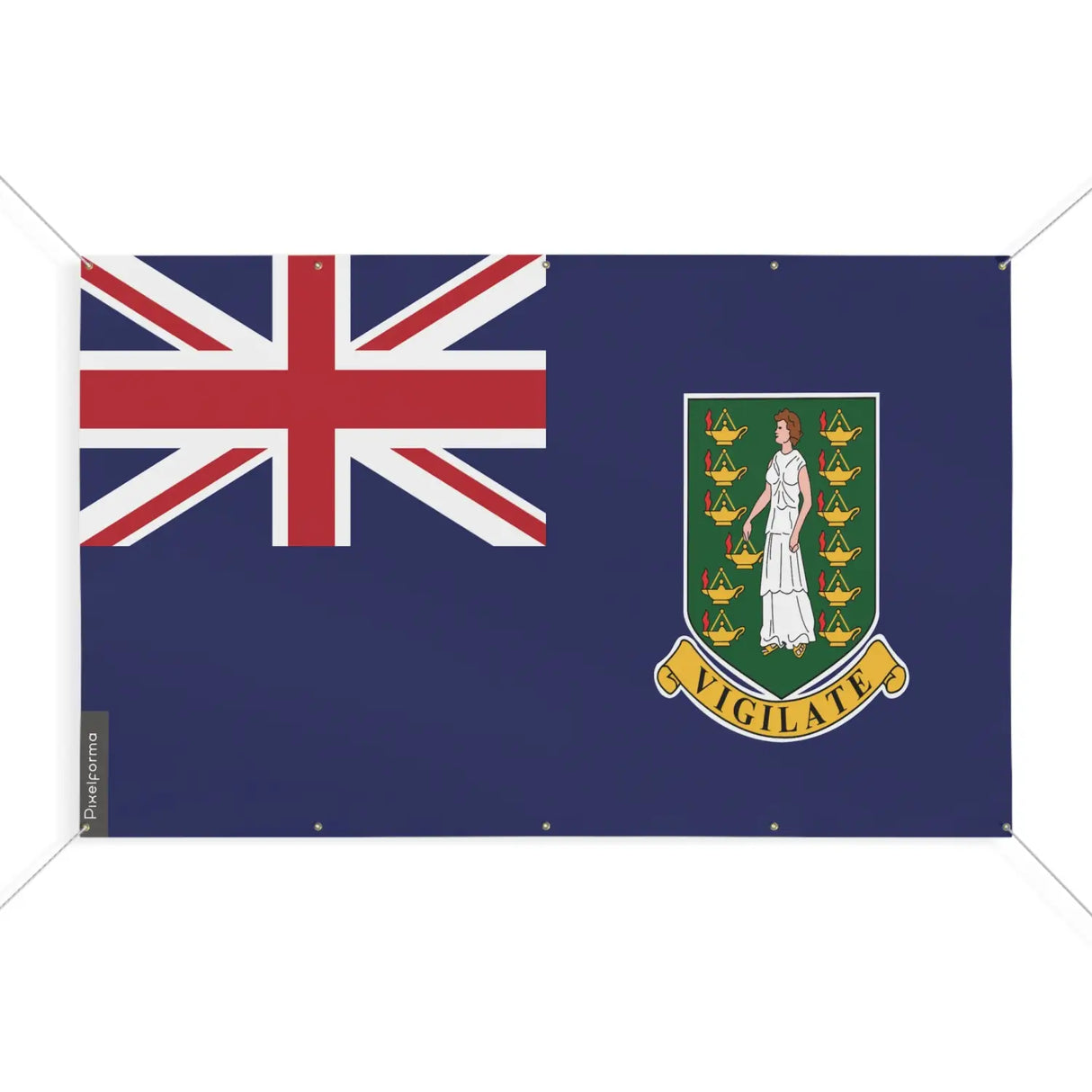 Drapeau îles vierges britanniques 10 oeillets en plusieurs tailles (s) - pixelforma