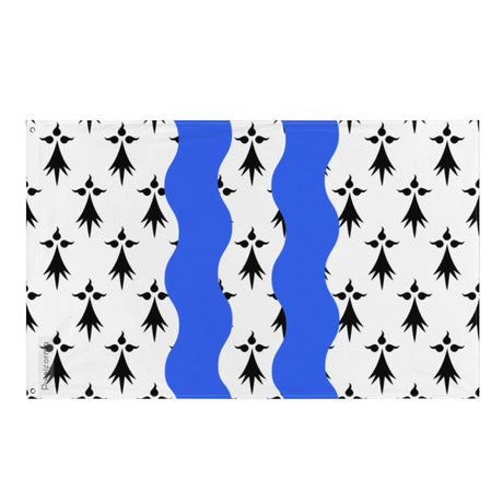 Drapeau ille-et-vilaine polyester résistant ourlets renforcés