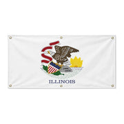 Drapeau illinois polyester résistant aux intempéries
