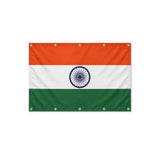 Drapeau de l'Inde format S en polyester avec dix œillets