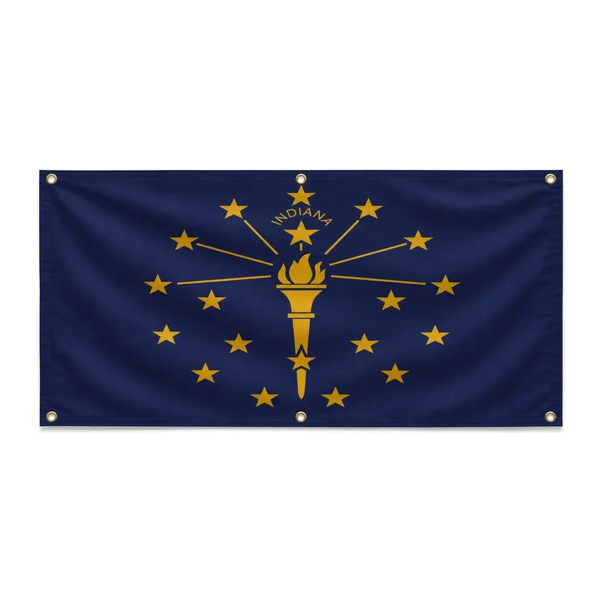 Drapeau indiana polyester résistant aux intempéries œillets
