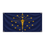 Drapeau indiana polyester résistant aux intempéries œillets
