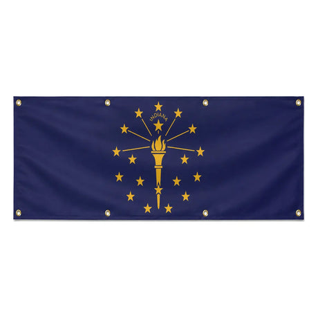 Drapeau indiana polyester résistant aux intempéries œillets