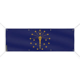 Drapeau indiana polyester résistant aux intempéries œillets