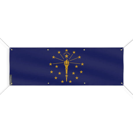 Drapeau indiana polyester résistant aux intempéries œillets